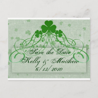 Cartão Postal De Anúncio Elegante Irlandês