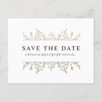 Elegante Rosa Dourado Fashion Chic Salve a Data