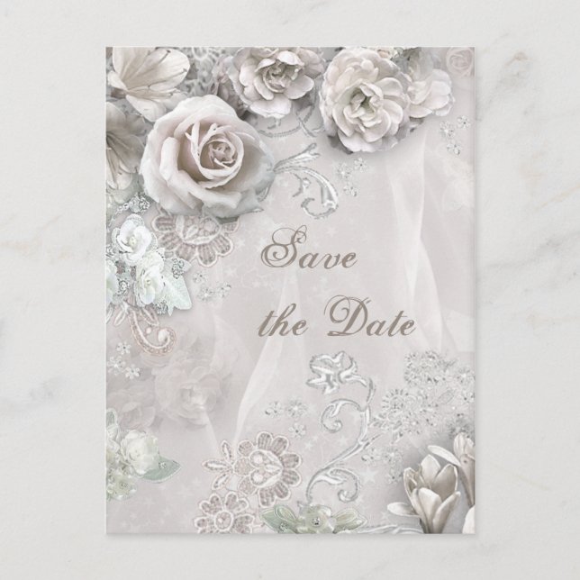 Cartão Postal De Anúncio Elegante Salva o Dia (Frente)