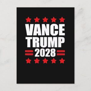 Cartão Postal De Anúncio Eleição Presidencial Vance Trump 2028 Política