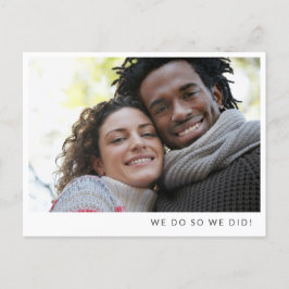 Cartão Postal De Anúncio Elopeamento Simples de Mensagens de Diversão de Fo