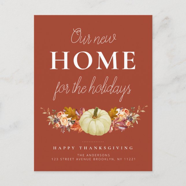 cartão postal de anúncio em movimento da abóbora f (Frente)