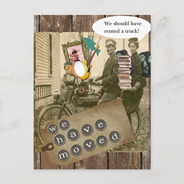 Cartão Postal De Anúncio Em Um Bicicleto (Frente)