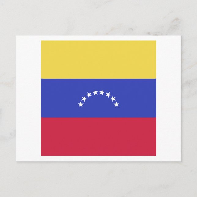 Cartão Postal De Anúncio Emblema da Bandeira da Venezuela (Frente)
