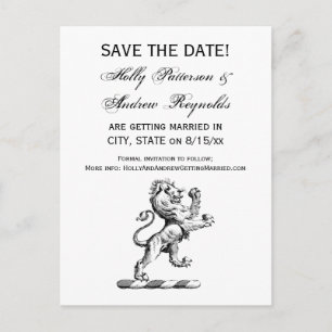 Cartão Postal De Anúncio Emblema de Elmo com Leão Heráldico em Pé