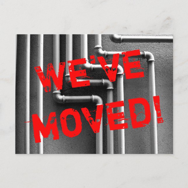 Cartão Postal De Anúncio Encanamento de canalização movendo design de cartã (Frente)