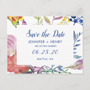 Cartão Postal De Anúncio Enchanted Garden Save the Date