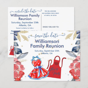 Cartão Postal De Anúncio Encontro Familiar Salve a Data Churrasco Código QR