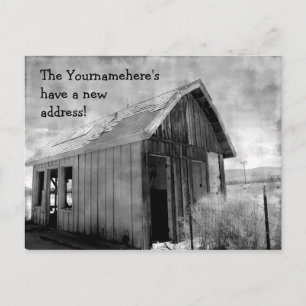 Cartão Postal De Anúncio Endereço novo da barraca velha