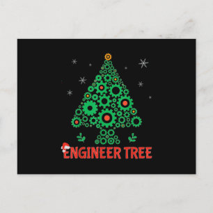 Cartão Postal De Anúncio Engenharia Mecânica da Árvore Engenheiro de Nata