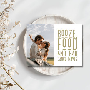 Cartão Postal De Anúncio Engraçado Dança Má Move Foto Casamento Salve a Dat