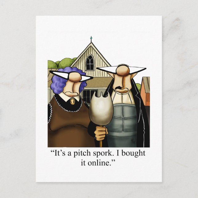 Cartão Postal De Anúncio Engraçado Mantendo-Se Em Contato Com O Cartão-Post (Frente)