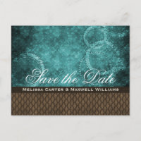 Engrenagens de metal salvam o cartão postal, Teal