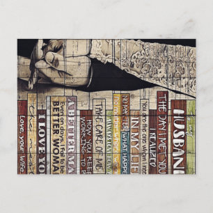 Cartão Postal De Anúncio Esposa para Meu Marido Carta   Nova Decoração de C