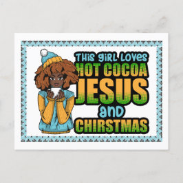 Cartão Postal De Anúncio Esta Garota Ama Chocolate Quente Mulheres de Melan