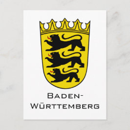Cartão Postal De Anúncio Estado de Baden-Württemberg Grande Brasão de Armas