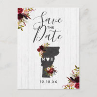 Estado de Vermont Destino Rustic Salvar a Data