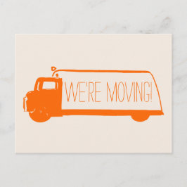 Cartão Postal De Anúncio Estamos Movendo a Van de Movimento Retroativo