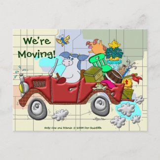 Cartão Postal De Anúncio Estamos nos movendo!
