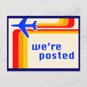 Cartão Postal De Anúncio estamos postados: faixas retrorreflectoras