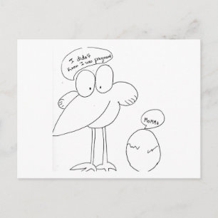 Cartão Postal De Anúncio Estou grávida!