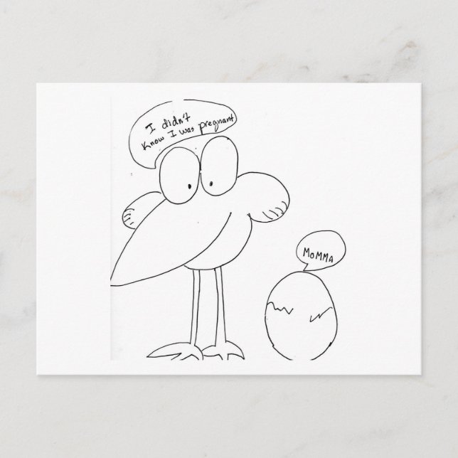 Cartão Postal De Anúncio Estou grávida! (Frente)