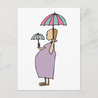 Cartão Postal De Anúncio Estou Grávida Presente