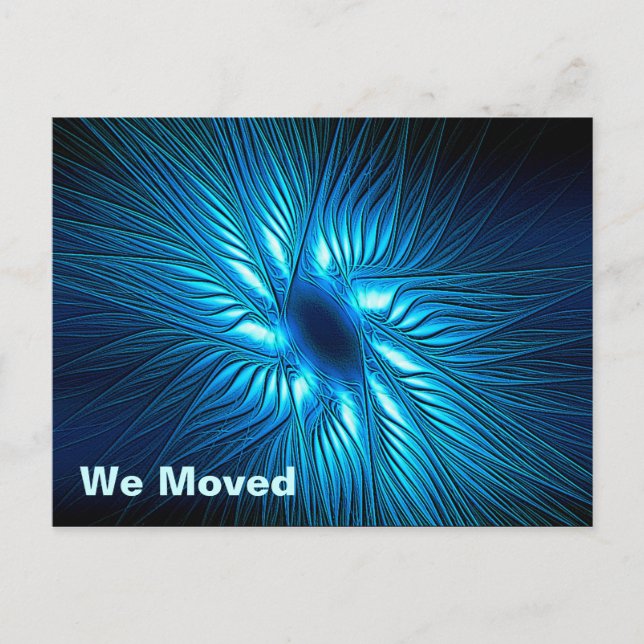 Cartão Postal De Anúncio Estrela azul gravada (Frente)