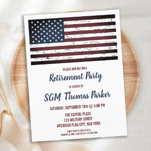 Cartão Postal De Anúncio Estrelas de Reforma Militares Bandeiras Americanas