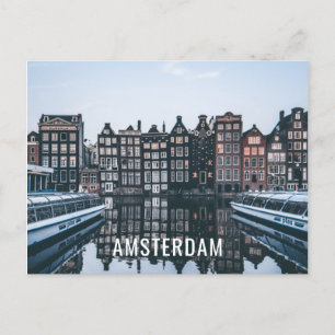 Cartão Postal De Anúncio Eu amo o viagem de Amsterdão o cartão holandês