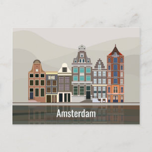 Cartão Postal De Anúncio Eu amo o viagem de Amsterdão o cartão holandês