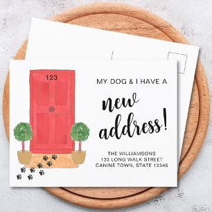 Cartão Postal De Anúncio Eu E Meu Cachorro Temos Um Novo Endereço Mudando 
