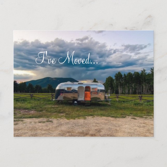 Cartão Postal De Anúncio Eu me mudei. (Frente)