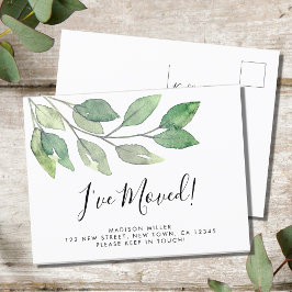 Cartão Postal De Anúncio Eu mudei de novo para casa