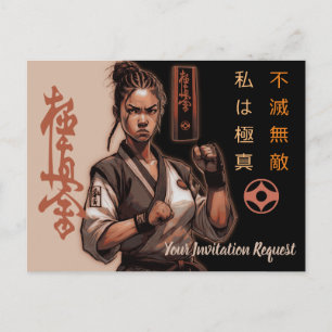 Cartão Postal De Anúncio Eu sou Kyokushin, Indestrutível, Invencível
