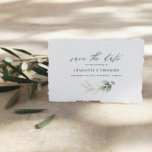 Cartão Postal De Anúncio Eucalyptus elegante botânico do casamento guarde a<br><div class="desc">Eucalyptus não foto orçamento verde ouro botânico eical etherial moderno casamento elegante salvo cartão de data</div>