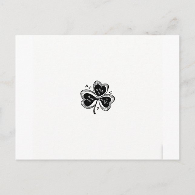 Cartão Postal De Anúncio Experimente a magia da serenada Shamrock (Frente)