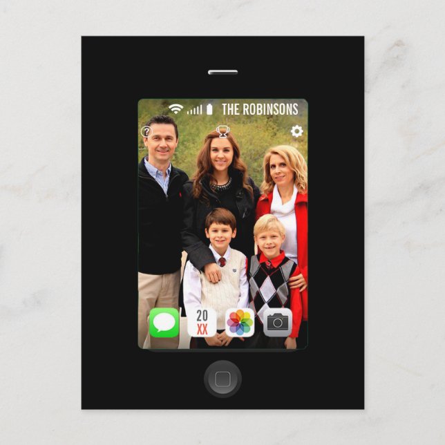 Cartão Postal De Anúncio Faça uma foto de Feliz Natal (Frente)