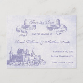 Cartão Postal De Anúncio Fairytale Wedding Salvar Cartão-Postal de Data