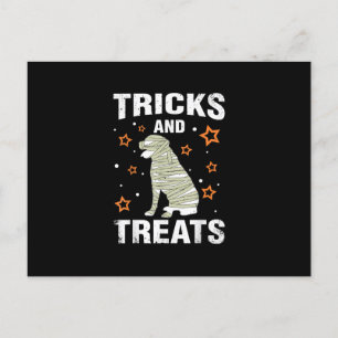 Cartão Postal De Anúncio Fantasia de Múmia para Rottweiler Treats _ Tricks 