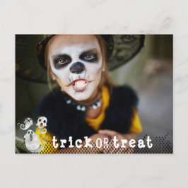 Cartão Postal De Anúncio Fantasmagóricos Fantasmas em Aquarela Preta e Bran