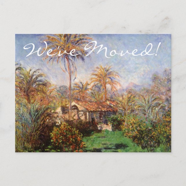 Cartão Postal De Anúncio Fazenda do país por Claude Monet, Mudança de ender (Frente)
