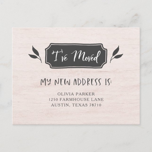 Cartão Postal De Anúncio Fazenda | Mudança de Endereço (Frente)