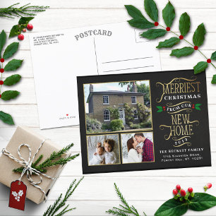 Cartão Postal De Anúncio Feliz Natal Nova Casa 3 Fotos