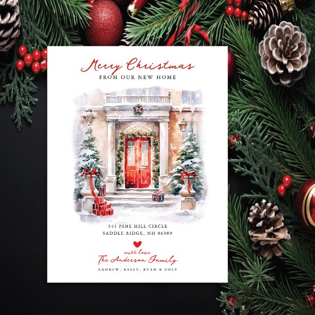 Cartão Postal De Anúncio Feliz Natal Novo Movimento Doméstico (Criador carregado)