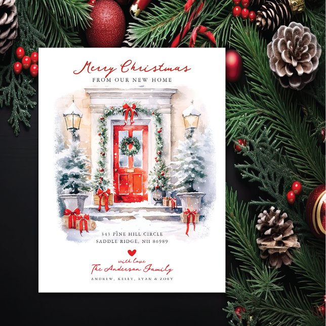 Cartão Postal De Anúncio Feliz Natal Novo Movimento Doméstico (Criador carregado)