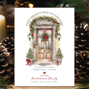 Cartão Postal De Anúncio Feliz Natal Porta da Frente Móvel
