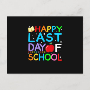 Cartão Postal De Anúncio Feliz Último Dia de Formatura Escolar