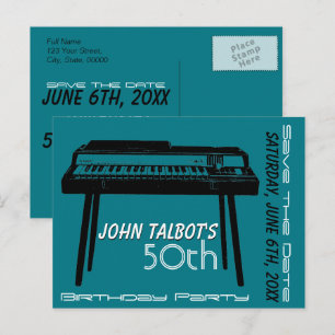 Cartão Postal De Anúncio Festa de 50 anos do Old Organ Salve a Data