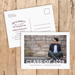 Cartão Postal De Anúncio Festa de formatura de Sobreposição de Fotos em Tip